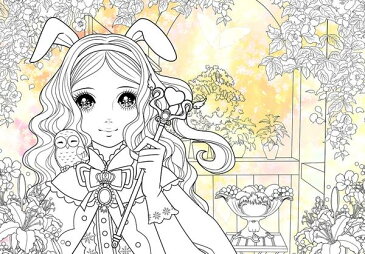 美しい仙女・魔女 優雅の魔仙 大人の塗り絵
