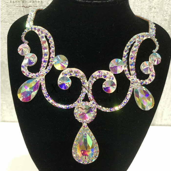 社交ダンス　ベリーダンス　チョーカー アクセサリー 競技 デモ トライアル パーティー ネックレス X768