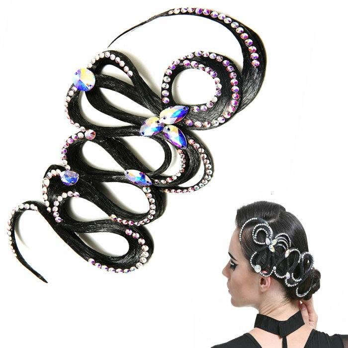 社交ダンス ヘアアクセサリー 髪飾り 競技会 デモ パーティー ラテンドレス モダンドレス ヘアオーナメント　H027