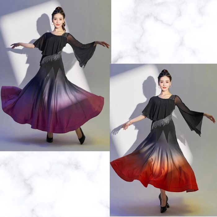 社交ダンス　社交ダンスドレス　ダンス衣装　発表会　ステージ衣装　モダンドレス　ラテンドレス　スカ..