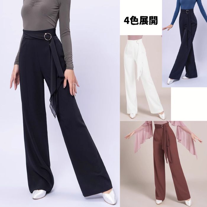 【既製品】社交ダンスドレス ダンス衣装 発表会 ステージ衣装 モダンドレス ラテンドレス 競技用 デモ用 練習用 ワンピース ダンスウエア トップス パーティードレス レディースパンツ PAN006 【XINEI】