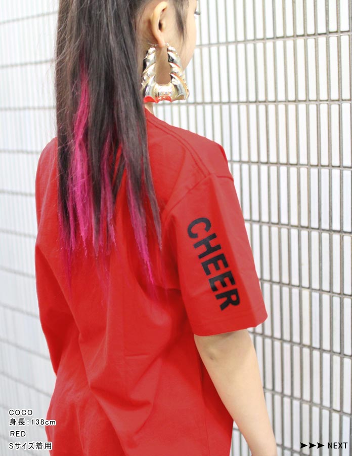 【8/11 1:59まで 30%OFF】Tシャツ オーバーサイズ 【CHEER】[チアー] ロゴカットデ...