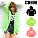 cheer パーカー【CHEER】[チアー] レギュラーフィット ベーシック ジップパーカー【ネオンカラー】【スウェット レディース キッズ ダンス 衣装 ヒップホップキッズ ダンスふくや スポーツ ジムウェア フィットネス ジャズ 子供服】