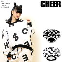 【27日09:59まで 70%OFF】トレーナー キッズ ダンス 衣装【CHEER】[チアー] 総柄　裾デザイン BIGトレーナー 黒 白【キッズ テールデザイン 変形 大きめ モノトーン スウェット レディース キッズ ダンス スポーツジム 衣装 フィットネス ジュニア 韓国 k-pop 子供服】