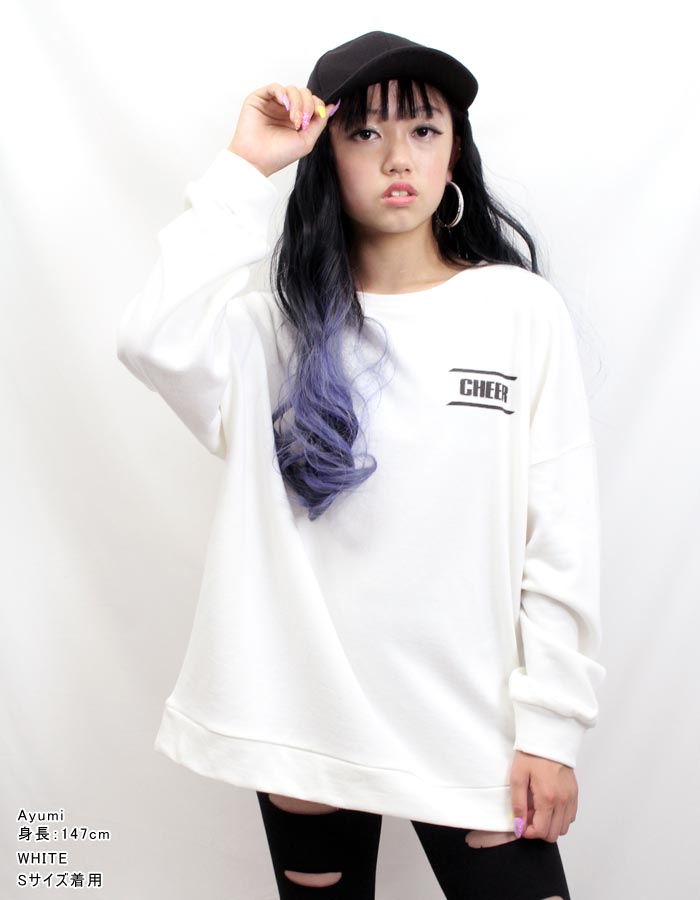 【30%OFF セール】カレッジ トレーナー 大きめ 【CHEER】[チアー] バックプリント ...