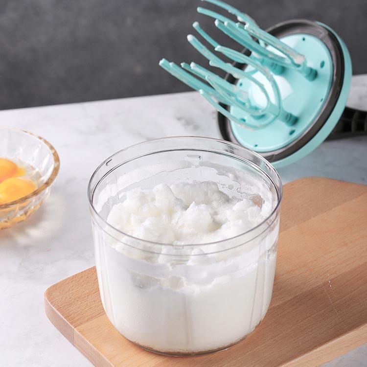 家庭用手動式卵白泡立て器 ベーキングツール 半自動クリーム泡立て器 卵ケーキミキサー 小型ケーキメー..