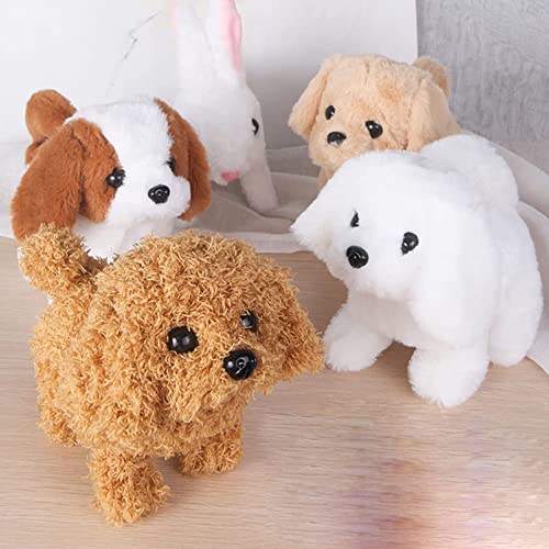電動ペット犬 動くぬいぐるみ わんちゃん 歩く 鳴く リアル 可愛いおもちゃ 電池給電 歩く/吠える/尾揺..
