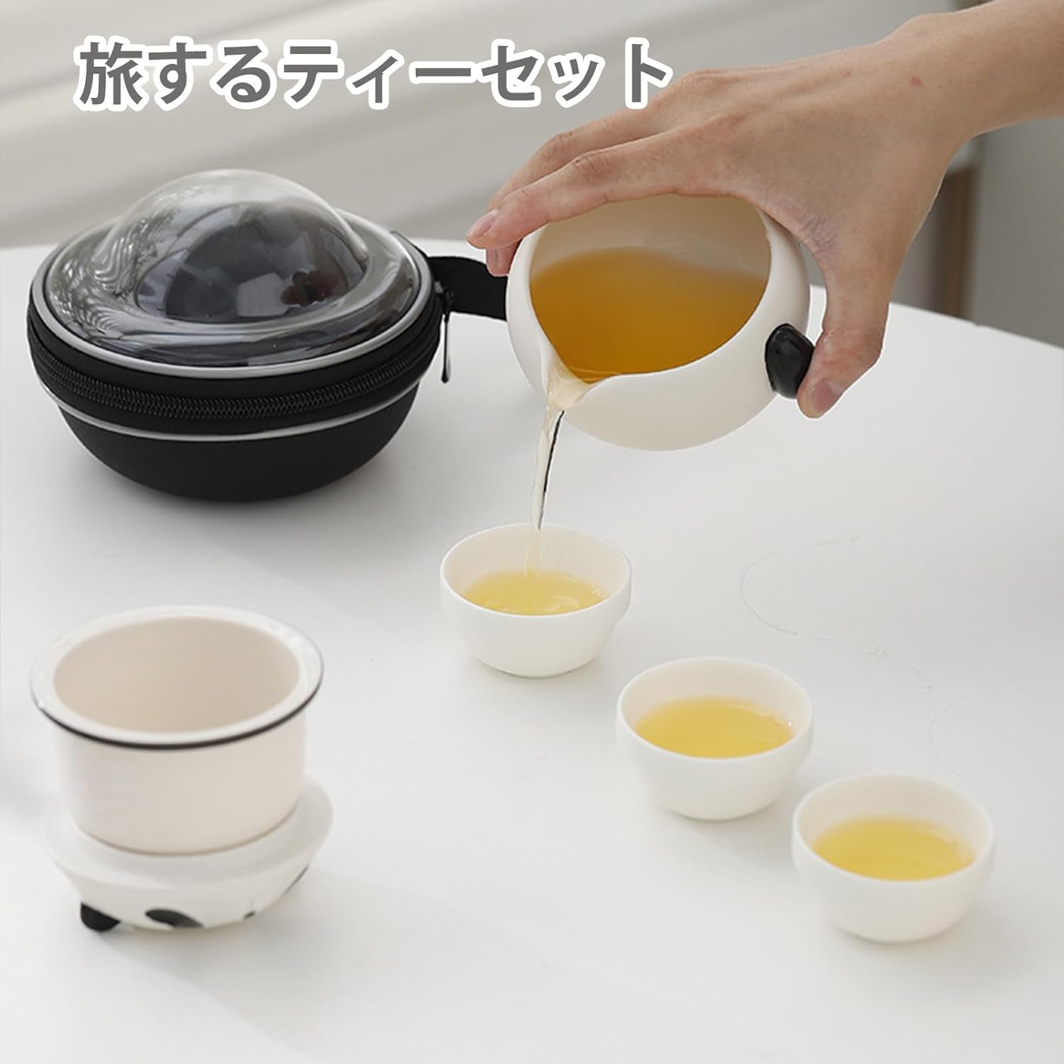 急須ティーポットティーカップポット 保温紅茶 ポットティーポットセット 茶こし付き セラミック 中国..