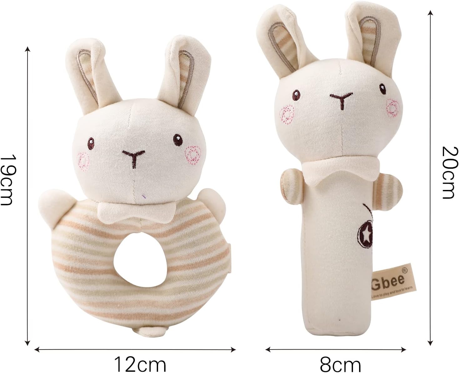 りんりんスティック ラトル がらがら おもちゃ 赤ちゃん 布のおもちゃ うさぎ オーガニックコットン 出産祝い 知育玩具 新生児 子供 ベビー ギフト プレゼント
