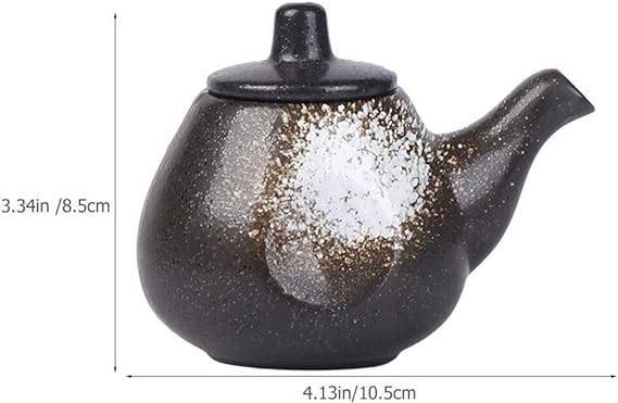 陶器 オリーブ オイル ボトル 和風 醤油 ソース 容器 ピッチャー しょうゆ 保存容器 陶器 酢 調味料入..