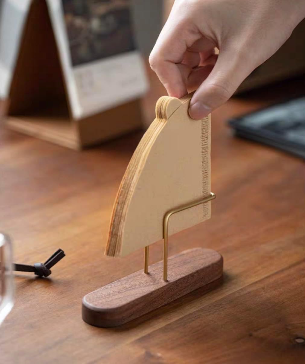 コーヒーフィルターホルダー COFFEE フィルター スタンド コーヒー用紙スタンド 木製 コーヒーフィルタ..