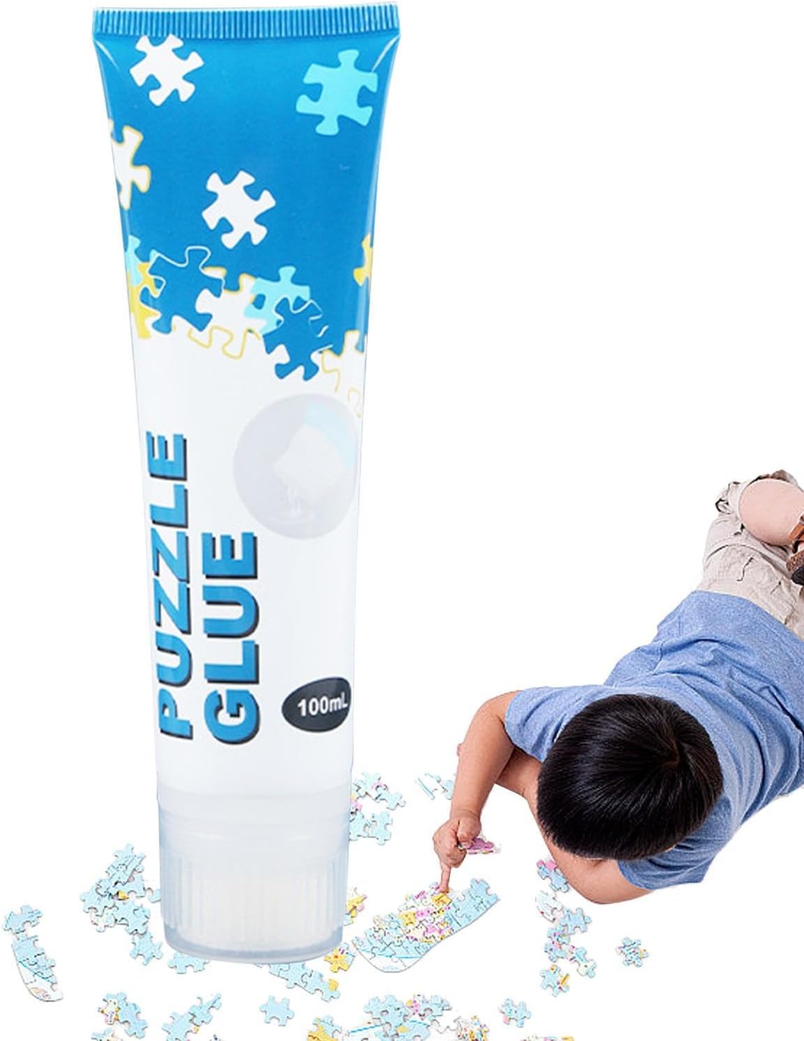 パズル クリア スポンジヘッド付き 100ML パズル接着剤クリア 完成ジグソーパズルを保存 ラミネート 保..