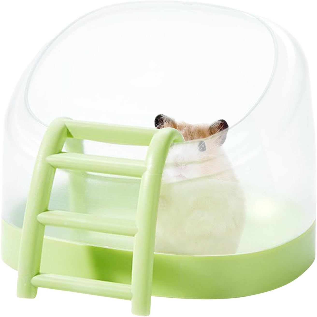 ハムスター砂浴び容器 ハムスター用はしごバスルームサンドボックス 砂風呂ボックス広いスペース チン..