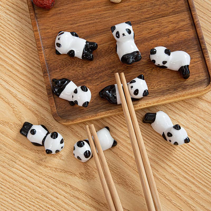 8個セットパンダ箸置き箸置きセラミ...
