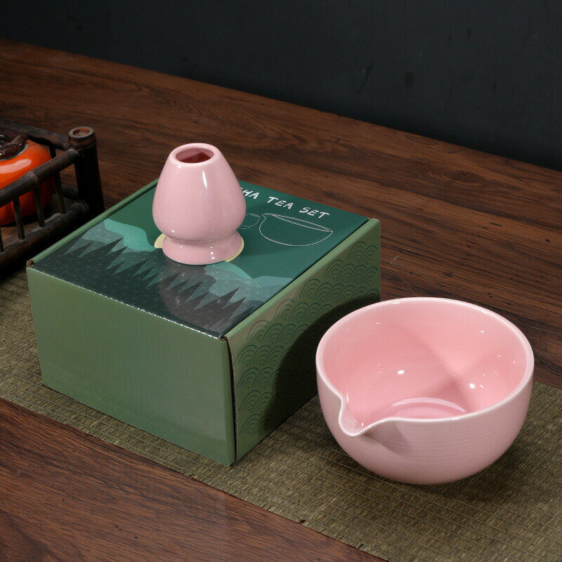 伝統的な抹茶ボウル 注ぎ口と泡立て器ホルダー付き- 手作り 和風抹茶茶仙儀式キット - 560ml ビッグ サ..