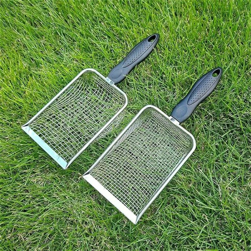 スコップ 土入れスコップ 園芸スコップ 砂取り 猫トイレスコップ 2枚組 3.8mm+5.0mm メッシュ 軽量 園..
