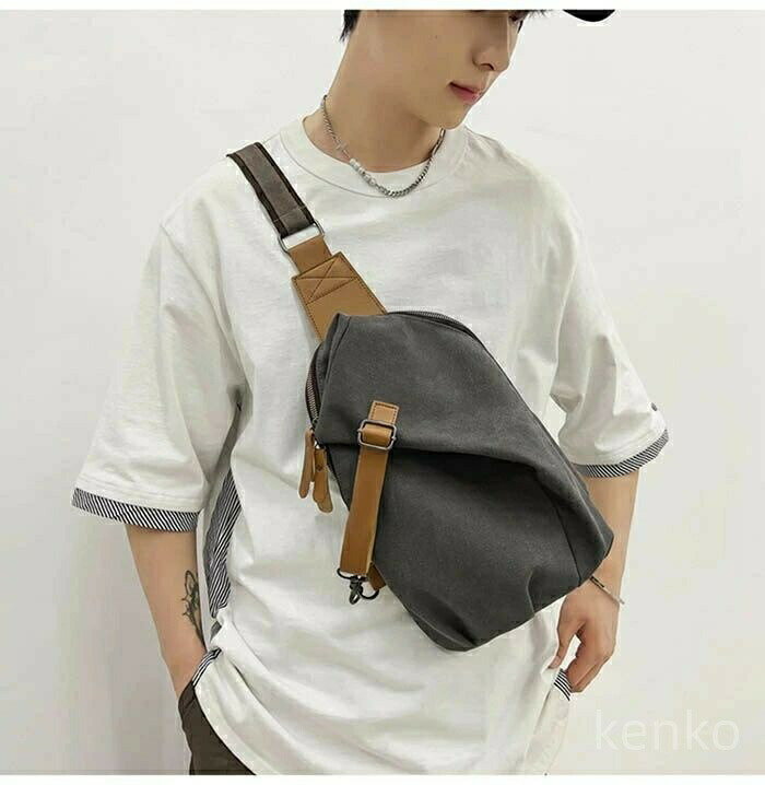 【送料無料】エストバッグ 無地 ウエストポーチ 大人 カバン 斜め掛け ショルダーバッグ キャンパスバ..