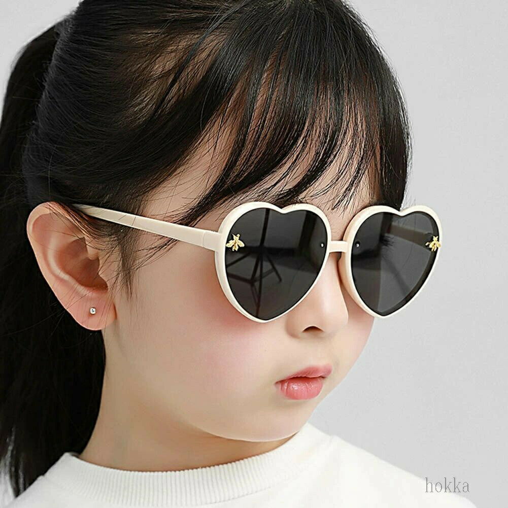 【送料無料】2ピース キッズサングラス ハート型 子供用 ファッション 偏光 サングラス 超軽量 柔軟な 女の子 男の子 子供用サングラス