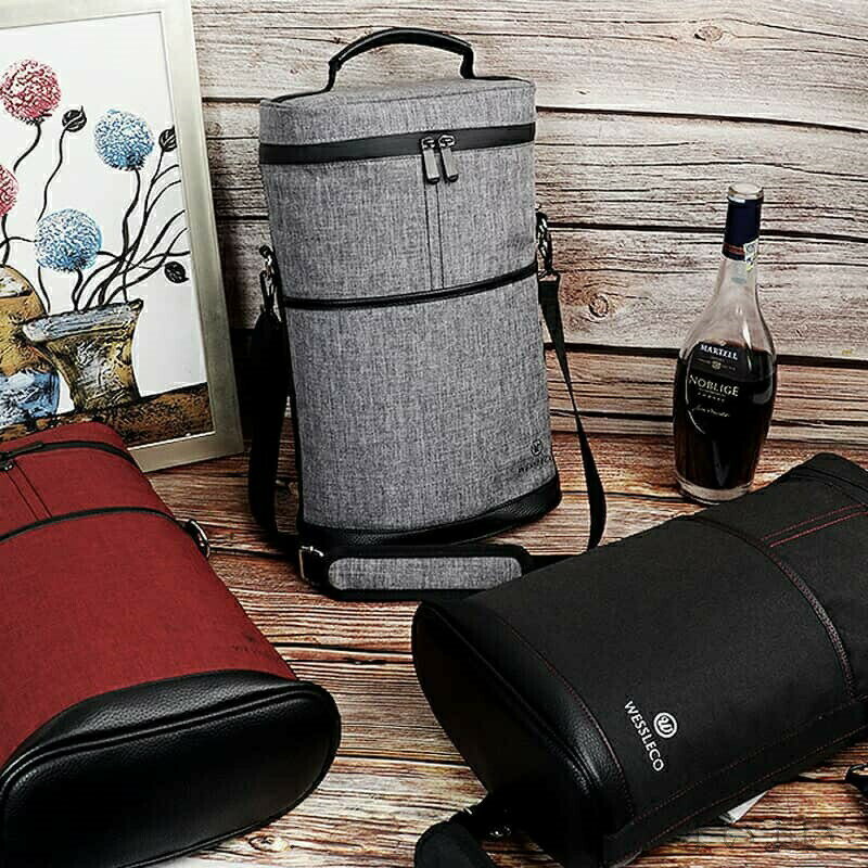 【送料無料】バックパック トートキャリー 仕切りパッド 2本用ボトル収納 保冷 保温 クーラー ワイン袋..