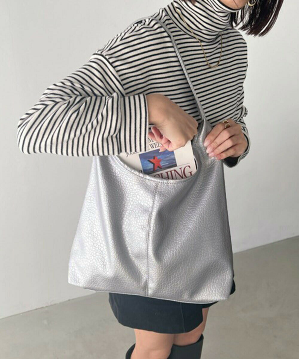 ポーチ付きショルダーバッグ レディース ショルダーバッグ A4収納可能 無地 肩掛けバッグ 大きめ シンプル カジュアル おしゃれバッグ キレイめ鞄 通勤通学(4)