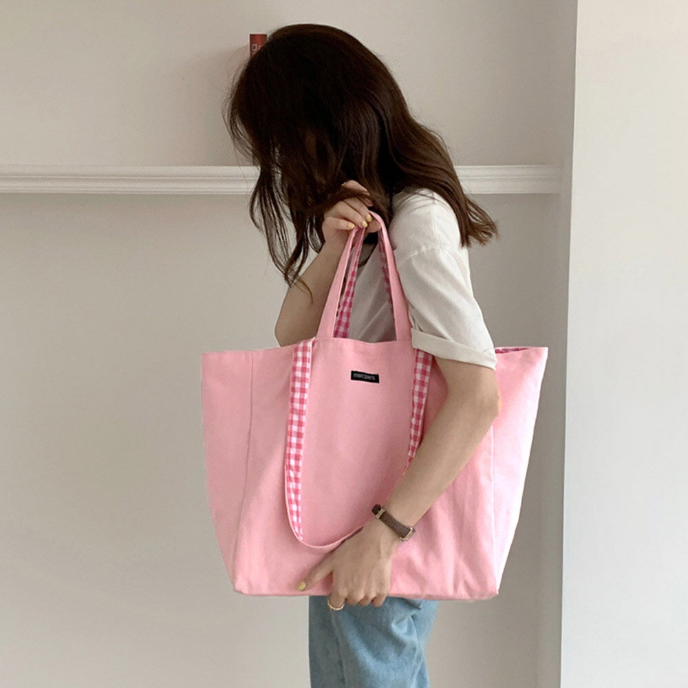 キャンバス トートバッグ リバーシブル レディース 2way ハンドバッグ 大容量 カジュアル 肩掛けカバン..