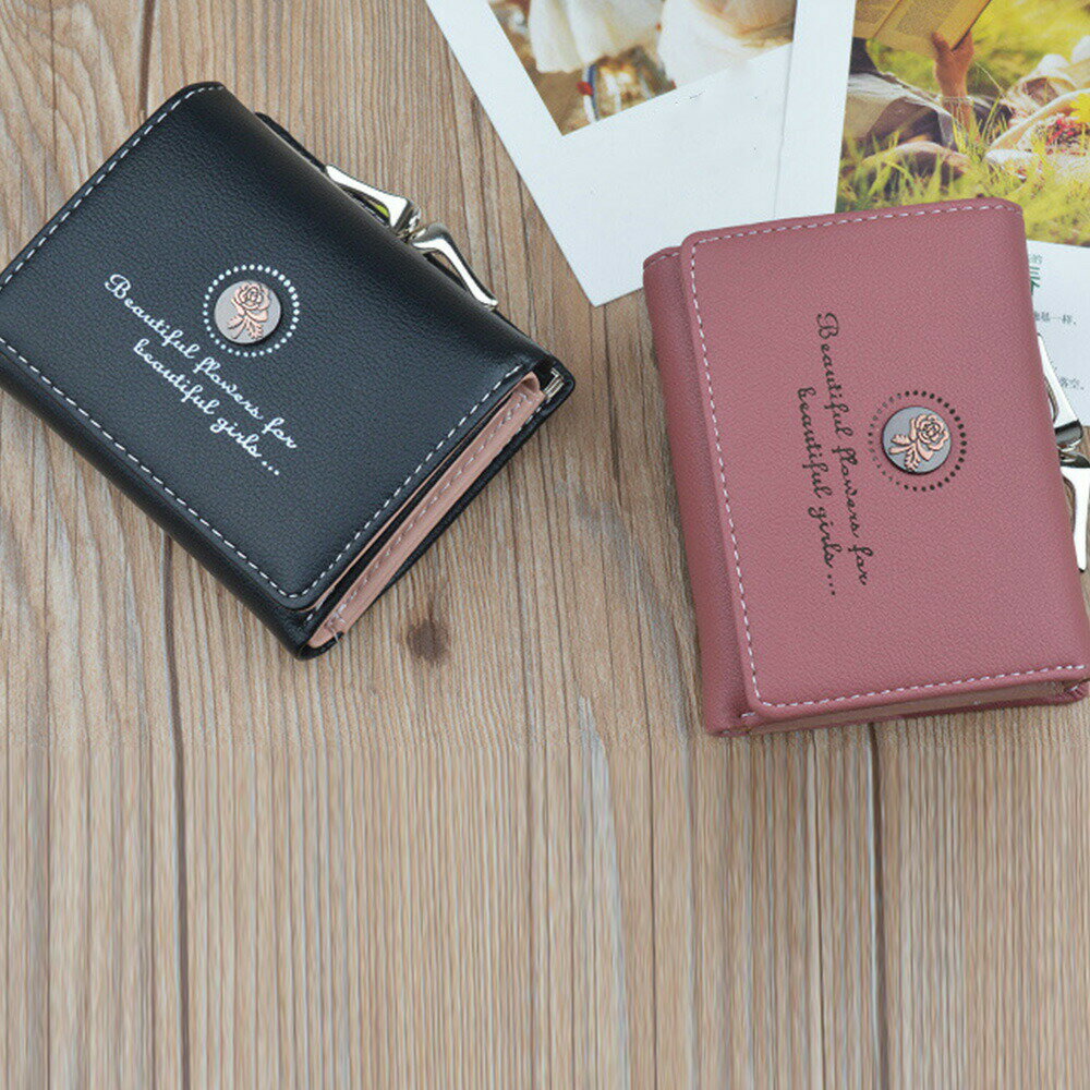 折り畳み財布 レディース ミニウォレット がま口 コンパクト 三つ折り財布 小銭入れ カード入れ おしゃれミニ財布 小さめ名刺入れ フェイクレザー財布コインケース