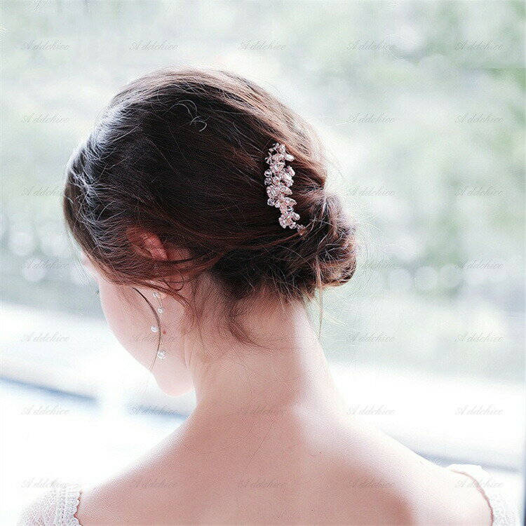 ヘッドドレス 着物 髪飾り パール 花 ブライダル クール ウェディング 小物 銀 シルバー フラワー 花 ..