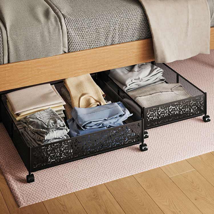 送料無料 折りたたみ 収納 ベッド下収納 2個組 ベッド下収納ボックス 耐久性 収納ケース ベッド下 キャスター キャスター付 隙間 整理 すき間 合金 収納 衣類 衣装ケース 省スペース ベッド下