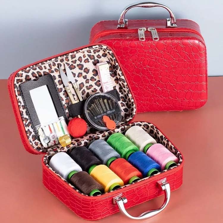 送料無料 ギフト セット おしゃれ 取っ手付き 道具 家庭用 家庭科 裁縫セット ソーイングボックス 大容..