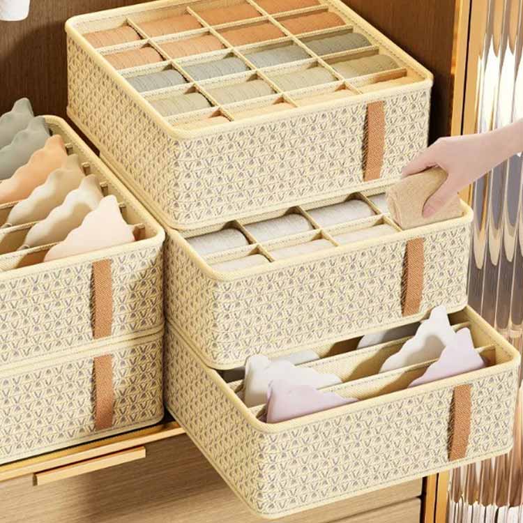 3点セット 整頓 収納ケース 下着入れ パンツ収納 下着ケース 靴下 仕切り 下着収納 下着 収納ケース 収納用品 下着収納ボックス 仕切りボックス 折りたたみ 引き出し インナー パンツ ブラジャー 衣類 小物 ケース 整理 クローゼット 送料無料