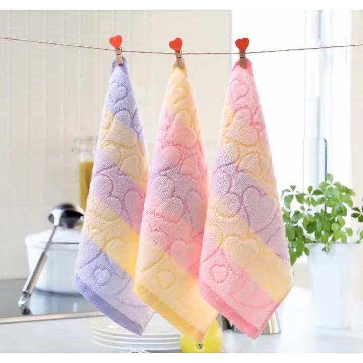 ハンドタオル 子供 キッズ 女の子 ミニタオル ハンカチ お手拭き フェイスタオル スクエア 正方形 吸水..