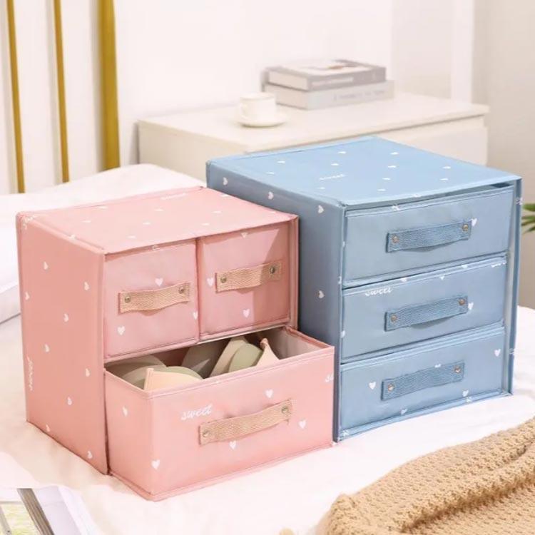 収納ケース 下着収納ボックス 2段/3段 引き出し 仕切り付き 下着収納ケース ブラジャー収納 靴下収納 ..