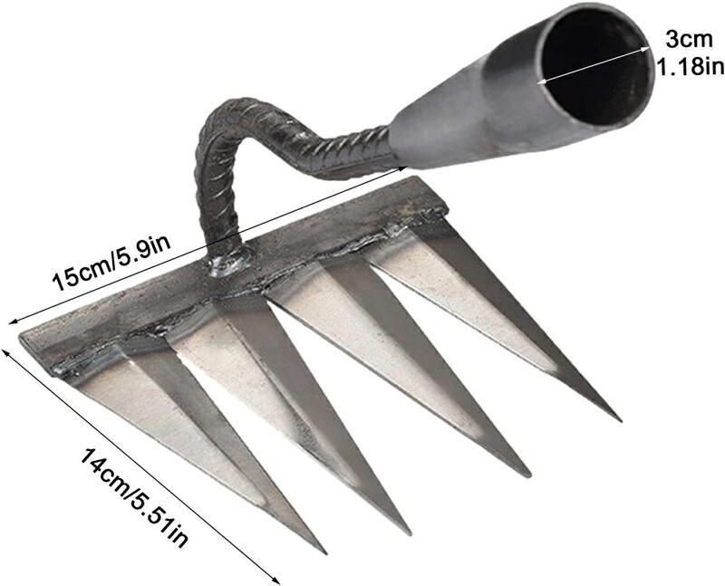 草刈りレーキ 熊手 レーキ ガーデンレーキ 熊手 金属製 除草 園芸 ガーデニング 芝生 草取り道具 多用..