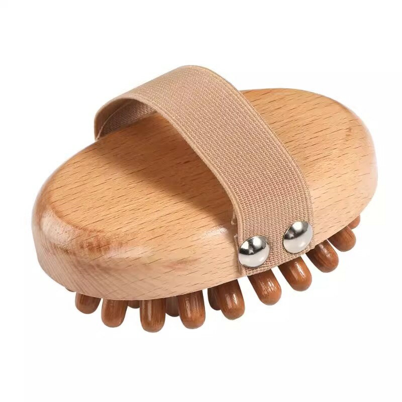 マッサージブラシ 木製マッサージブラシ 天然木 超軽量 イボデトックス-クッションブラシ（全身用）ダ..