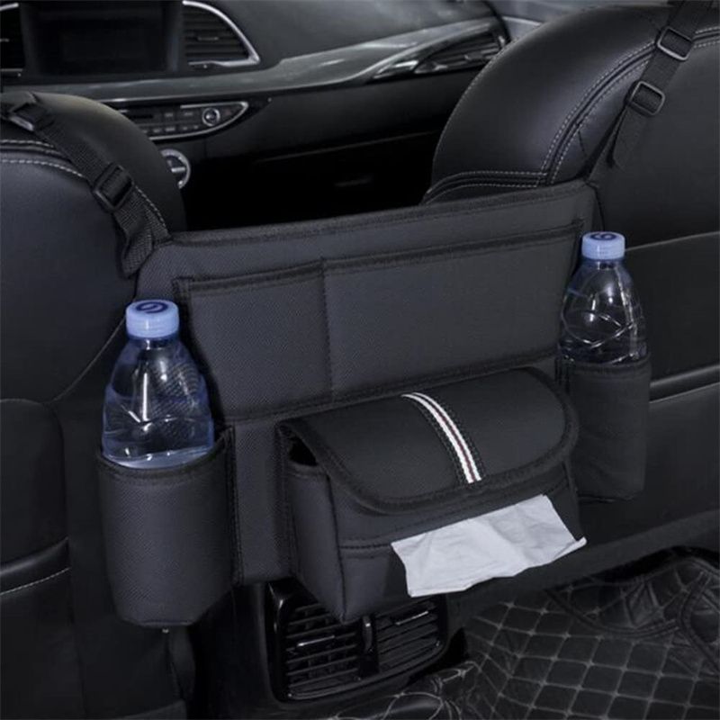 車用収納ポケット 前部座席間収納バッグ 大中小型車に適用 車 収納バッグ 車用 ハンドバッグホルダー ..