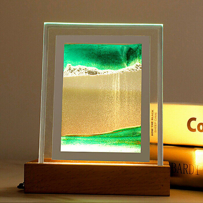 サンドピクチャー ライト サンドアート 砂のアート LEDランプ LED LEDデスクライト サンドペインティン..