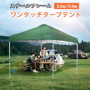 【新発売お試し価格】ワンタッチタープテント 3m×3m 2.5m×2.5m 頑丈 スチール テント タープ 300 3.0m 200 2.5m ワンタッチ ワンタッチテント ワンタッチタープ 大型 UV加工 撥水 ベンチレーション 収納バッグ付 日よけ イベント アウトドア キャンプ