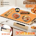 【60~100°C対応】 電熱ランチョンマット 保温マット ヒーターパッド 食品保温プレート 電気保温トレイ 卓上電熱マット フードウォーマー ホットプレート ...