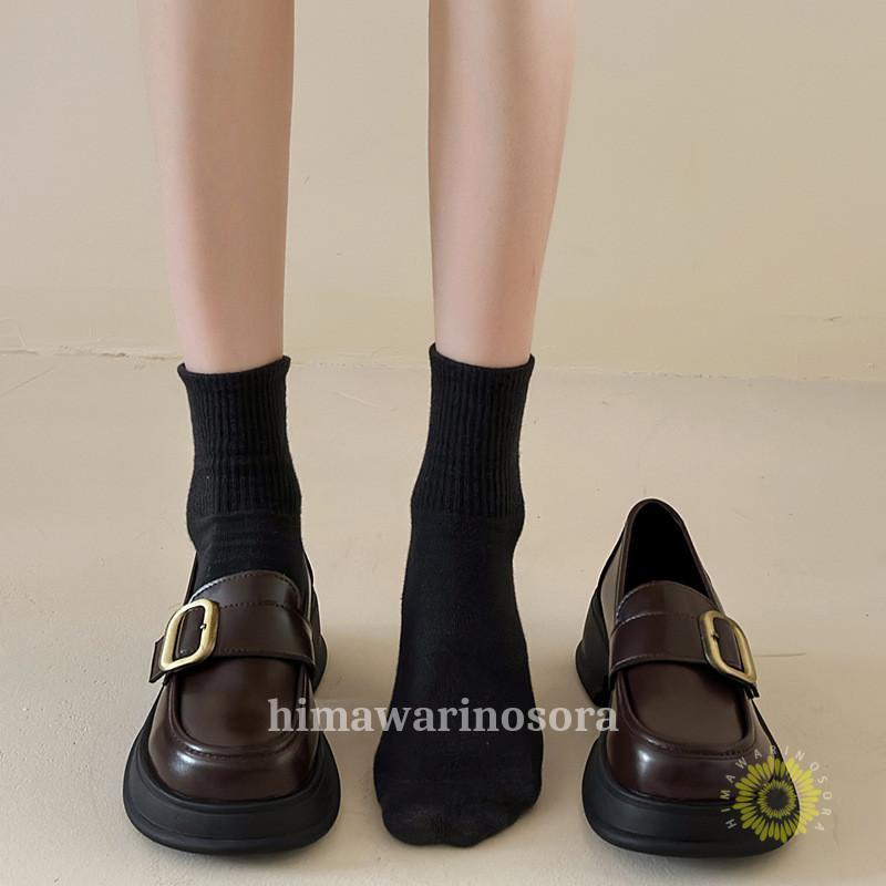 ローファー レディース 靴 シューズ レザー調 合皮 厚底 履きやすい 韓国風 クラシック 可愛い パンプス 通勤 通学 学生靴 春 夏 秋 冬
