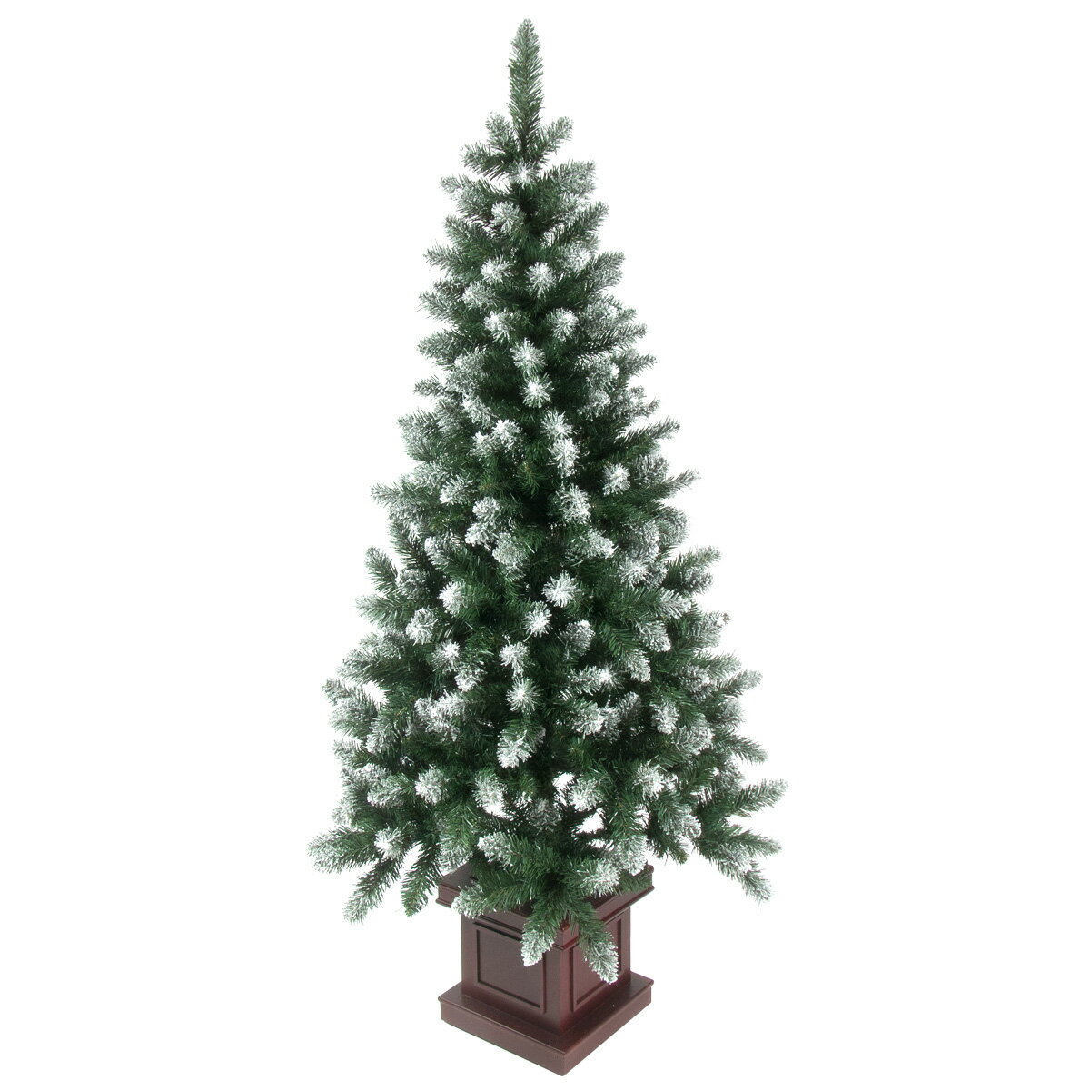 クリスマスツリー 240cm ポイントスノーツリー 先雪 木製ポット グリーン ツリーの木 ポットツリー 北欧 おしゃれ ウッドベース
