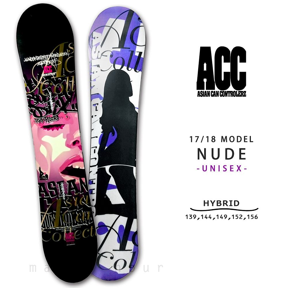 単品 18 156 139 板 ボード 18 板 レディース Acc グラトリ 152 スノーボード ピンク ブランド スノボー 単品 ハイブリッド パーク 17 18 エーシーシー 149 144 メンズ Nude スノボ 黒 紫 マジック アワー キャンバー イージー かっこいい Mytourism Pk