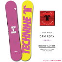 スノーボード 板 単品 グラトリ メンズ レディース 2024 TECH NINE テックナイン CAM ROCK ハイブリッド キャンバー ボード スノボー お洒落 かわいい ピンク