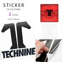 送料無料 TECHNINE テックナイン カッティング ステッカー スノーボード ブランドおしゃれ かっこいい 大きめ お洒落 ビッグロゴ 白 ホワイト 黒 ブ...