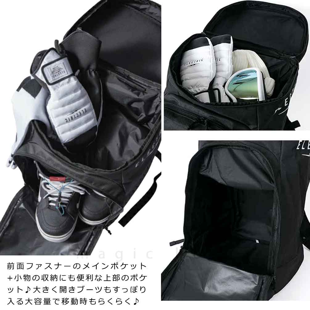 マジック・アワーのスノーボード スキー バックパック ブーツケース バック 登山 アウトドア 大容量 リュック エレクトリック ELECTRIC 48L バッグ メンズ レディース お洒落 黒｜アングル2