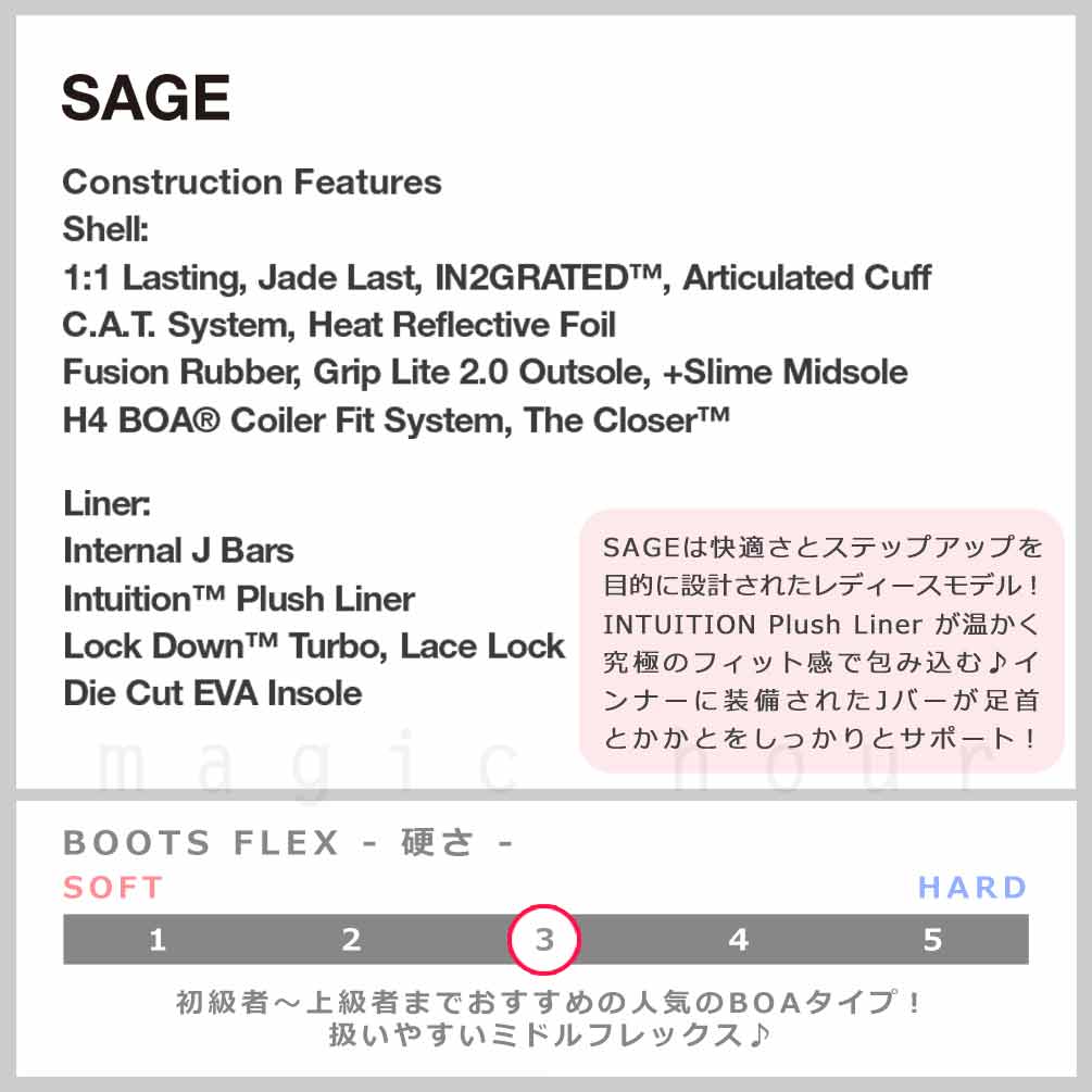 スノーボード ブーツ BOA レディース RIDE ライド SAGE ダイヤル ダイアル式 25-26 2026モデル ブランド 初心者 お洒落 大きいサイズ 22cm - 26.0cm 黒 白 茶色 2