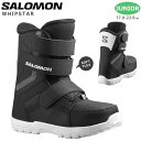 スノーボード ブーツ キッズ 子供 SALOMON サロモン WHIPSTAR ジュニア ベルクロストラップ ブランド 24-25 ソフトフレックス 柔らかい ...