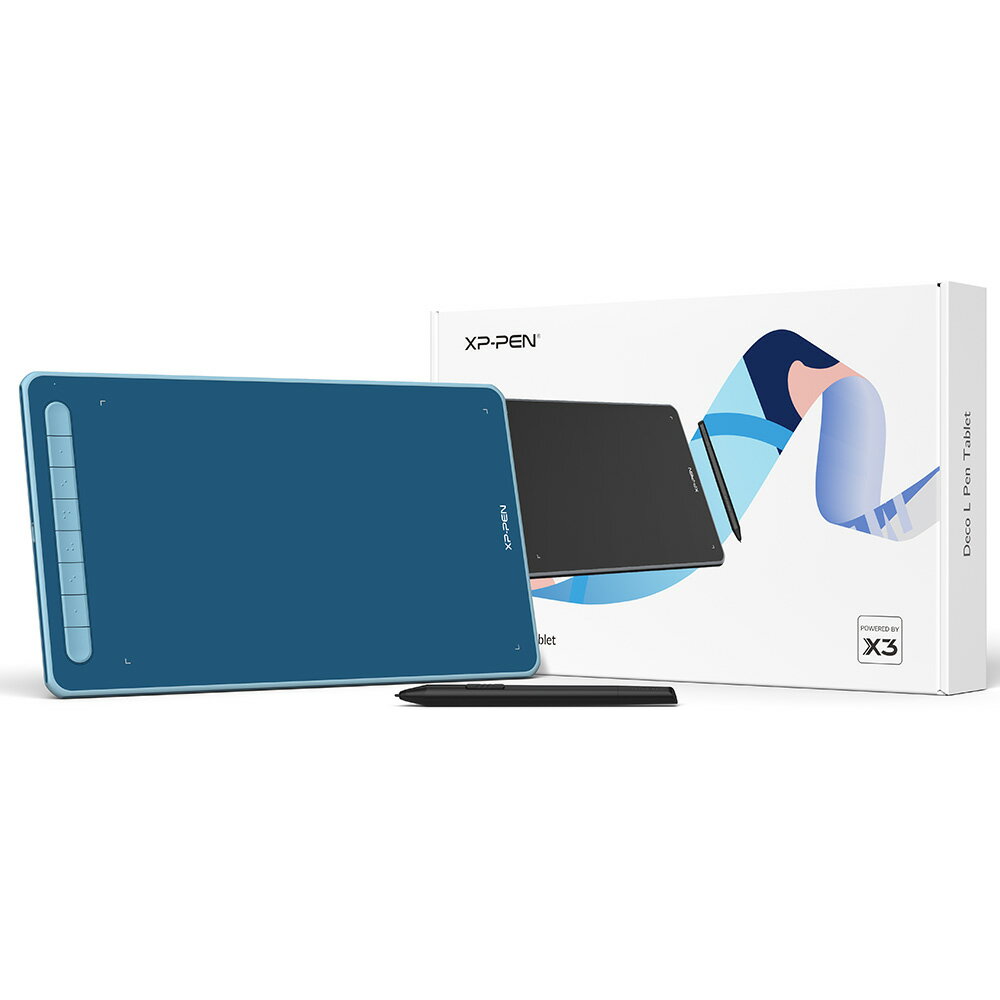 XPPen Deco L ペンタブ 10x6インチ ペンタブレット X3チップ搭載ペン 選べる4色 8個ショートカット 傾き検知 お絵か…