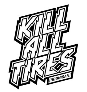 フーニガンケンブロック KILLALLTIREブラック・ホワイト　ステッカー　HOONIGAN