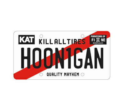 フーニガン　メタル　仮ライセンスプレート