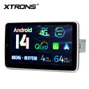 XTRONS カーナビ 1DIN 最新Android14 10インチナビ 回転可 縦表示可 QLED 1280*720高画質 カーオーディオ 8コア 車載PC ...